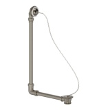 Product Cut out image of the Burlington Brushed Nickel Exposed Bath Overflow with Plug & Chain